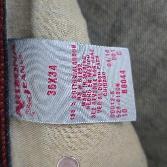 ARIZONA BRAND MEN'S BLUE JEANS SIZE 36 x 34 - Picture 4 of 13